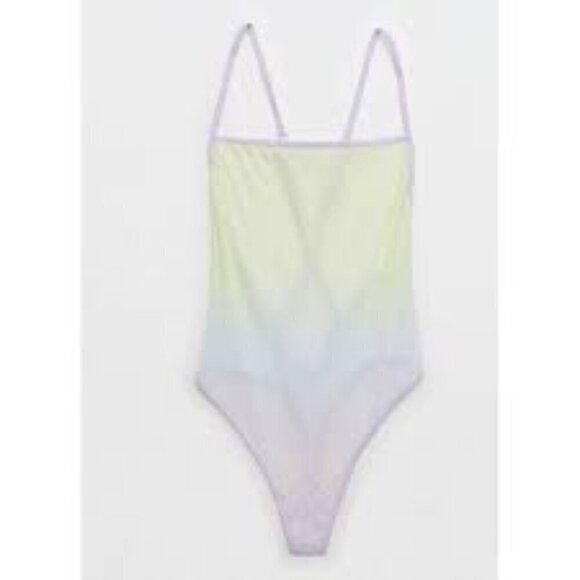 Aerie Smoothez Mesh Bodysuit in Violet Flurry - NWT's - Picture 3 of 11